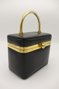 Vintage Black and Gold Mini-Box Purse