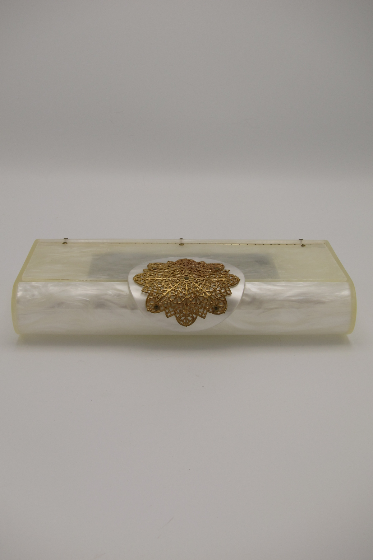 Vintage White Lucite Clutch by Willardy