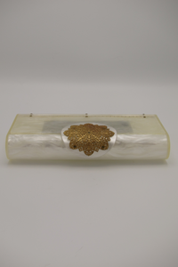 Vintage White Lucite Clutch by Willardy