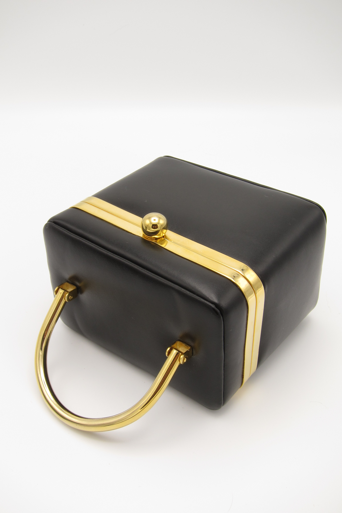 Vintage Black and Gold Mini-Box Purse