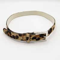 vintage calf hair animal print belt
