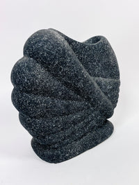 Vintage 80s Postmodern Speckled Plaster Vase