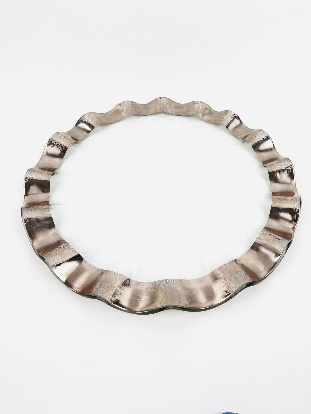 Annieglass Platinum-Rimmed Platter