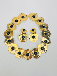 Vintage Hammered Disc Earrings