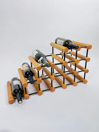 Vintage MCM Modular Wood Wine Rack