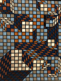 Vintage Op Art Needlepoint in the Style of Vasarely