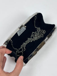 Vintage Silver Metal Box Purse/Clutch