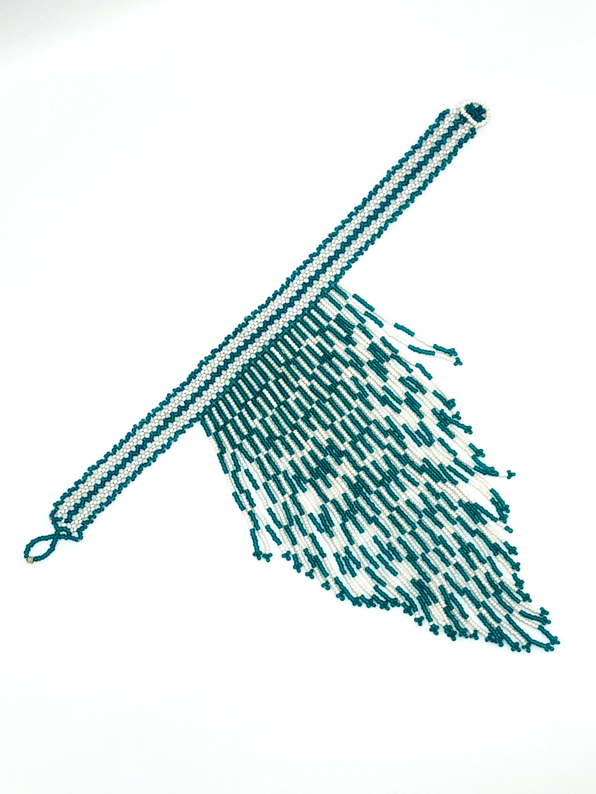 Vintage 1970s Beaded Fringe Choker