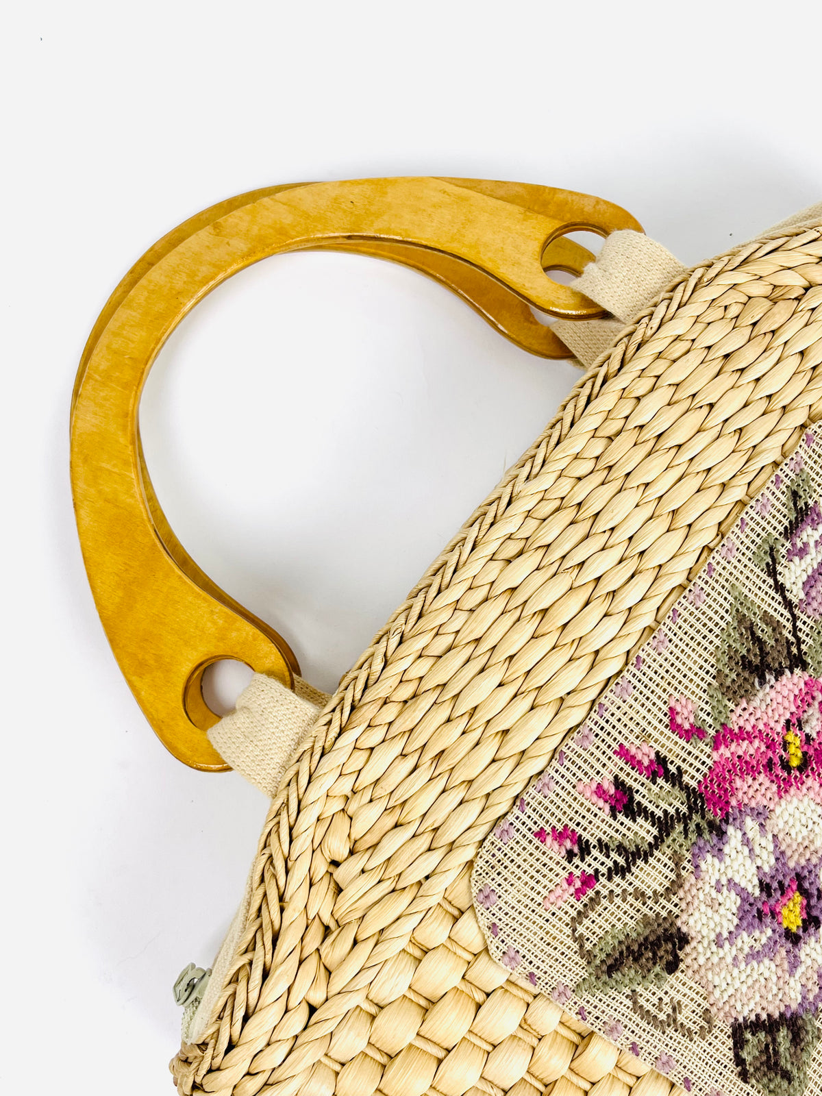 Vintage Woven Raffia Bag