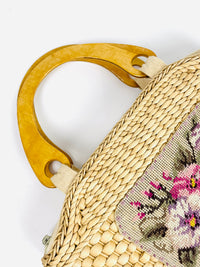 Vintage Woven Raffia Bag