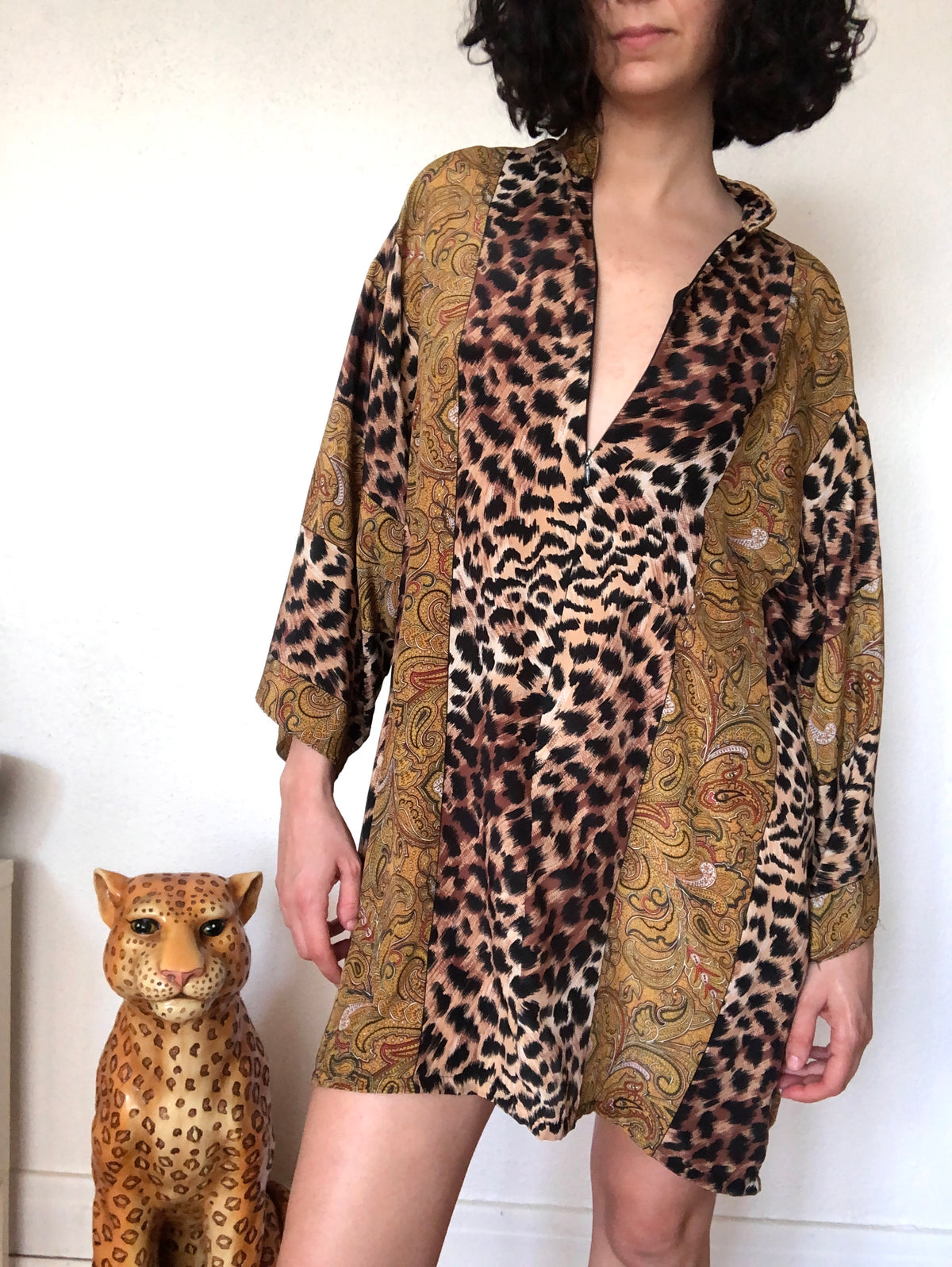 Vintage Animal Print House Dress