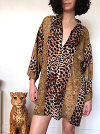 Vintage Animal Print House Dress