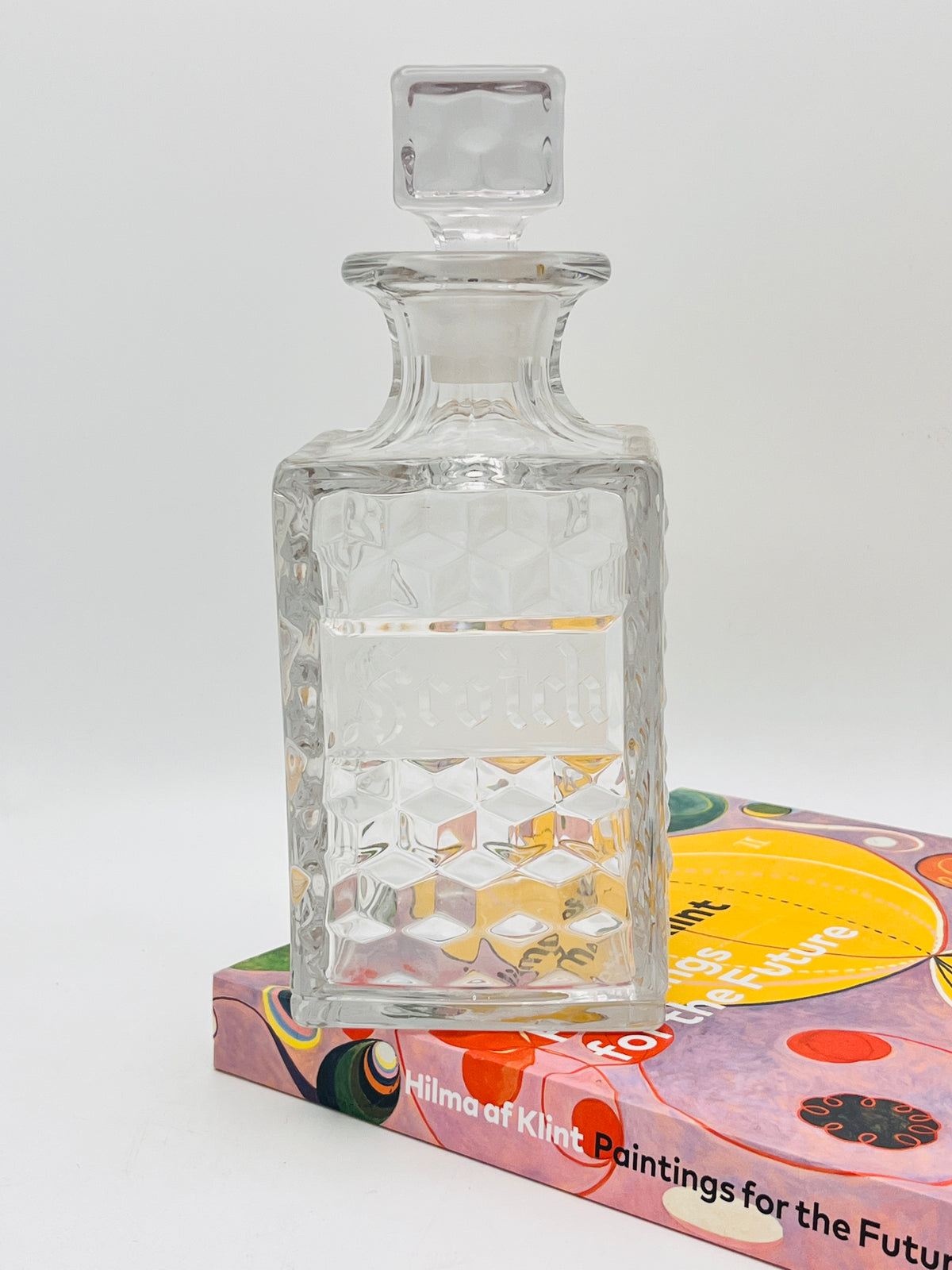 Vintage Pressed Glass Scotch Decanter