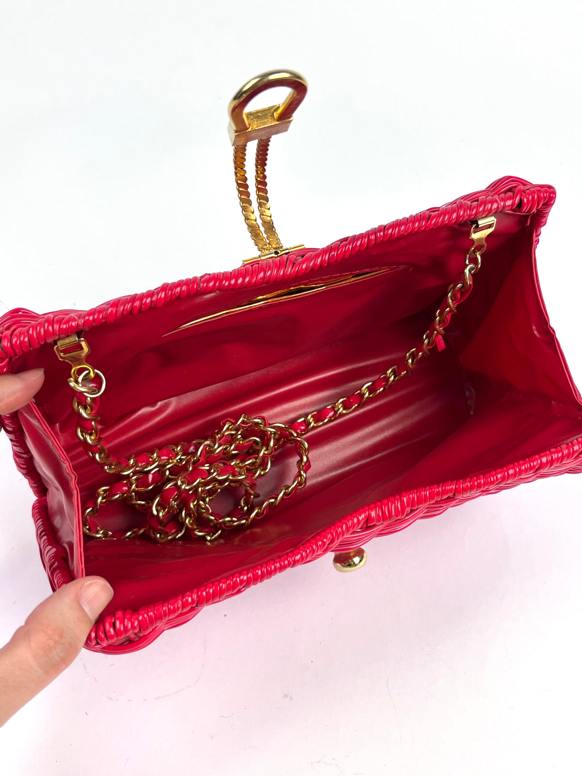 Structured Woven Vinyl Bag