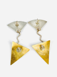 Vintage Postmodern Articulated Sterling Earrings