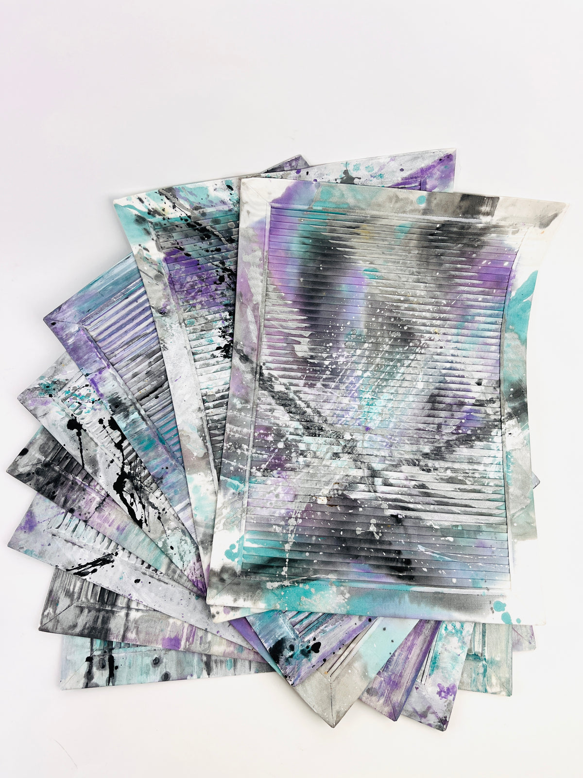 Postmodern Hand-Painted Placemats & Napkins - 16pc