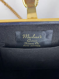 Vintage Blue Marbled Lucite Box Purse/Clutch