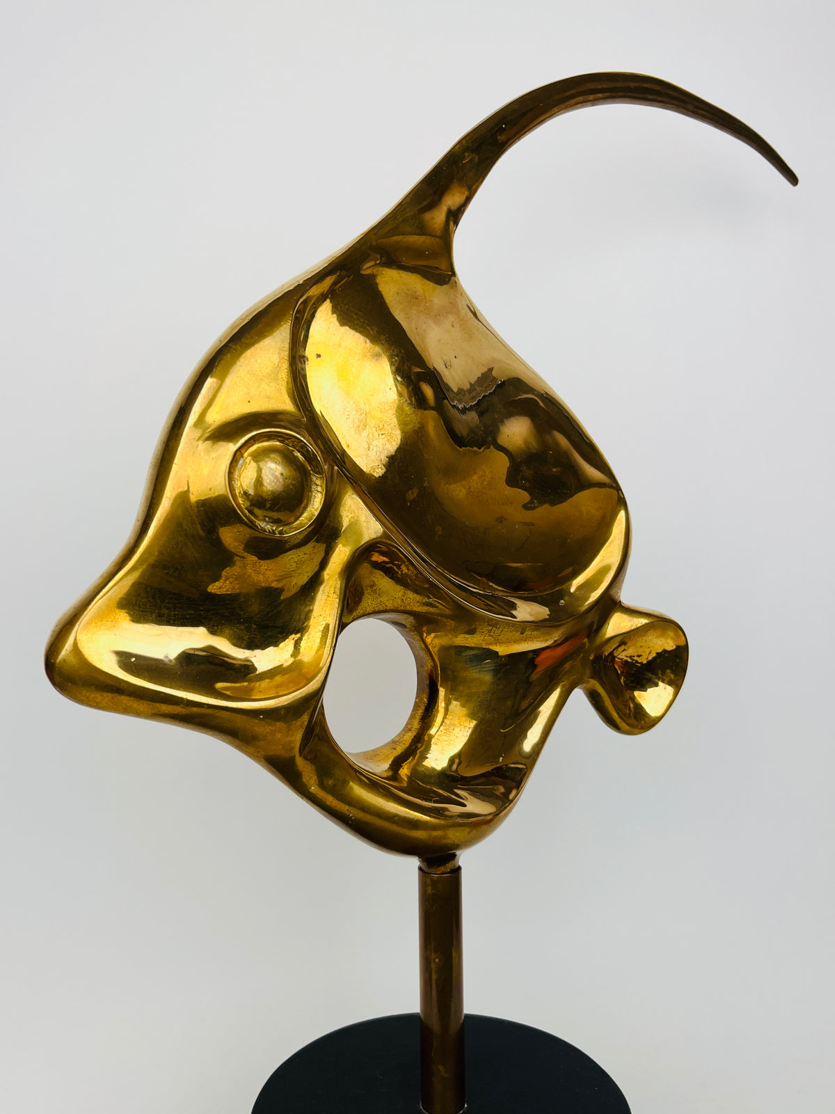 Vintage 1970s Brass Fish Sculpture