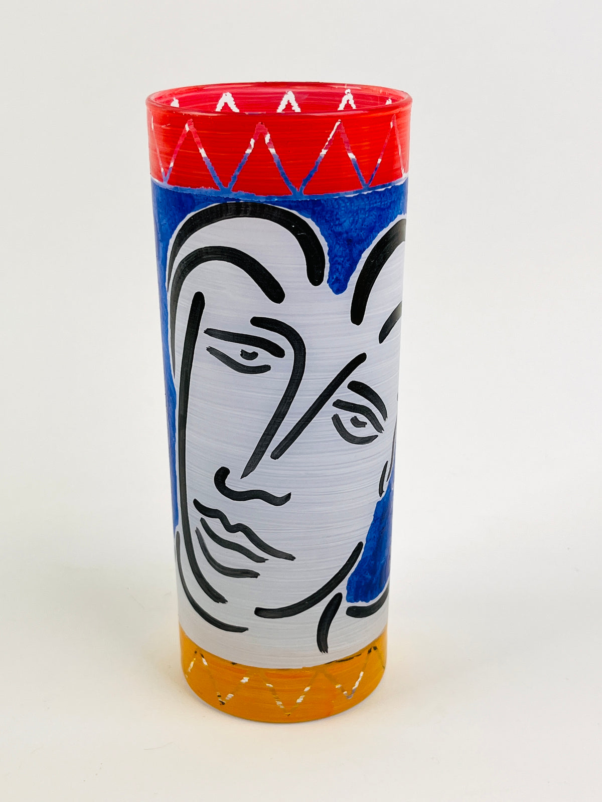 90s Hand-Painted Figurative Glasses