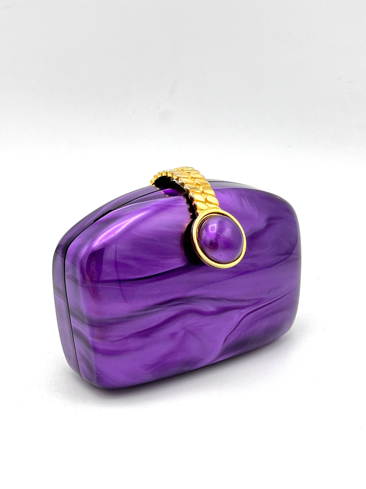 Vintage Purple Marbled Lucite Mini Purse