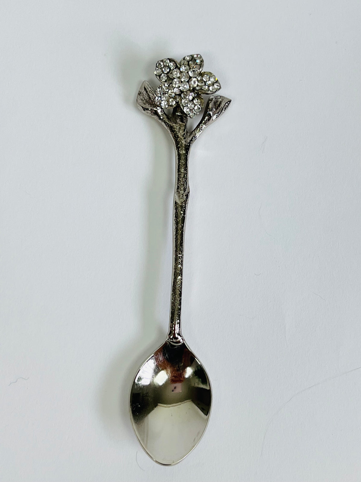 Rhinestone Flower Demitasse Spoons