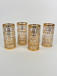 Vintage Hollywood Regency Shoji Trellis Tumblers