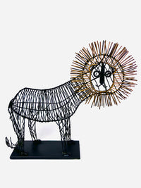 Vintage Wire Lion Sculpture