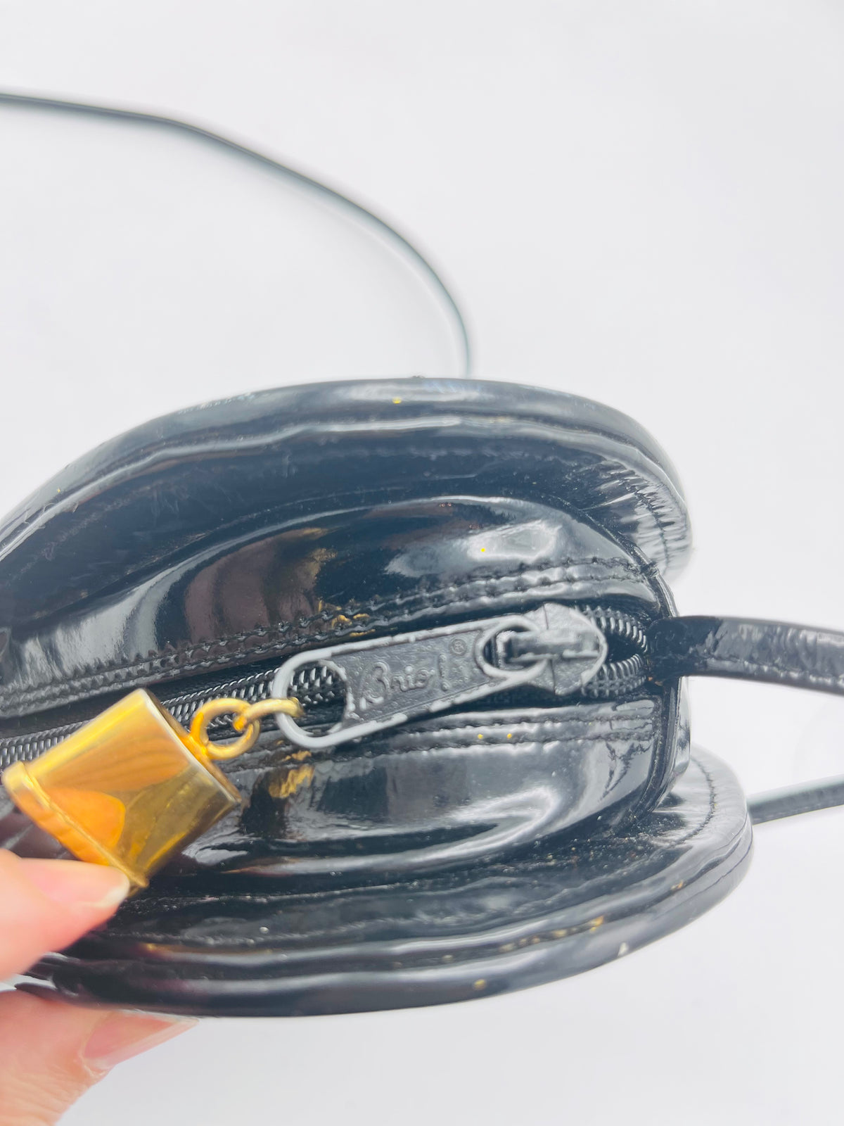 Vintage 80s Vinyl Studded Heart Bag