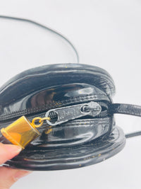 Vintage 80s Vinyl Studded Heart Bag