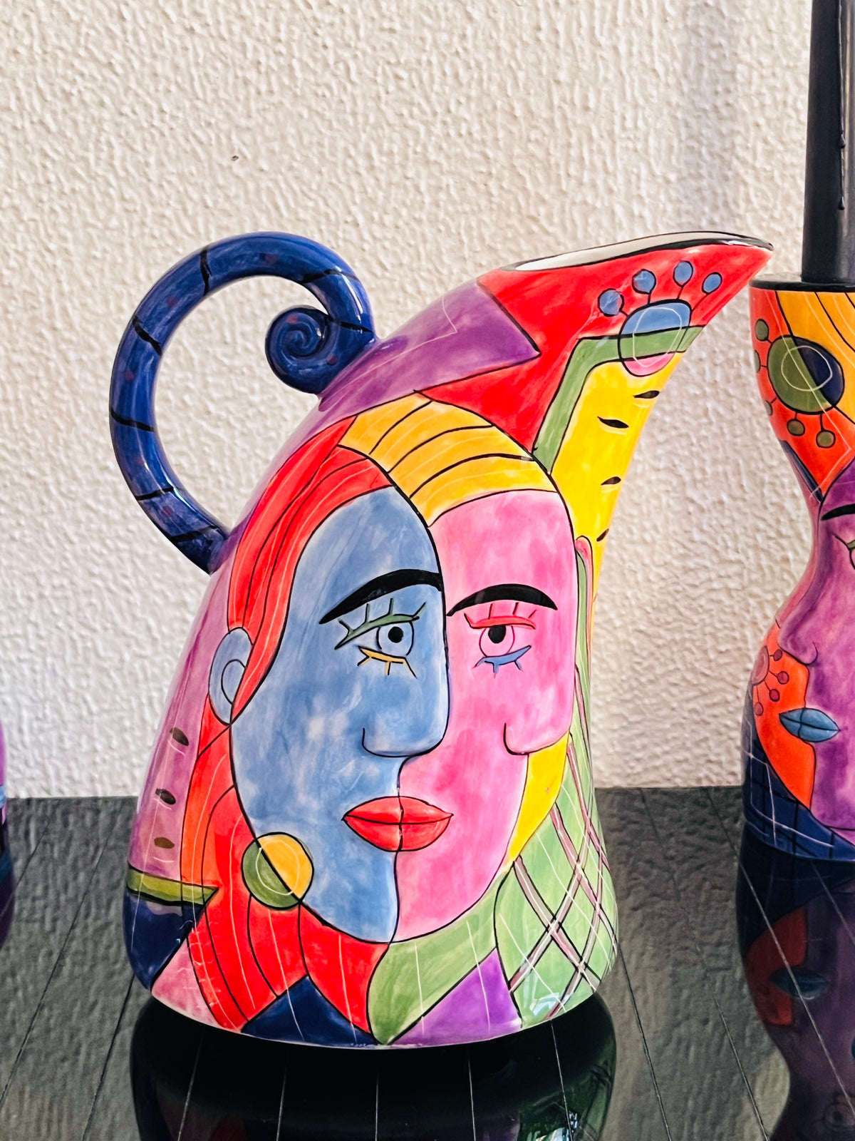 Postmodern Pitcher & Candle Holder Set