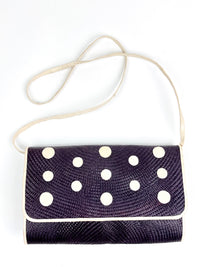 Woven Straw & Snakeskin Bag