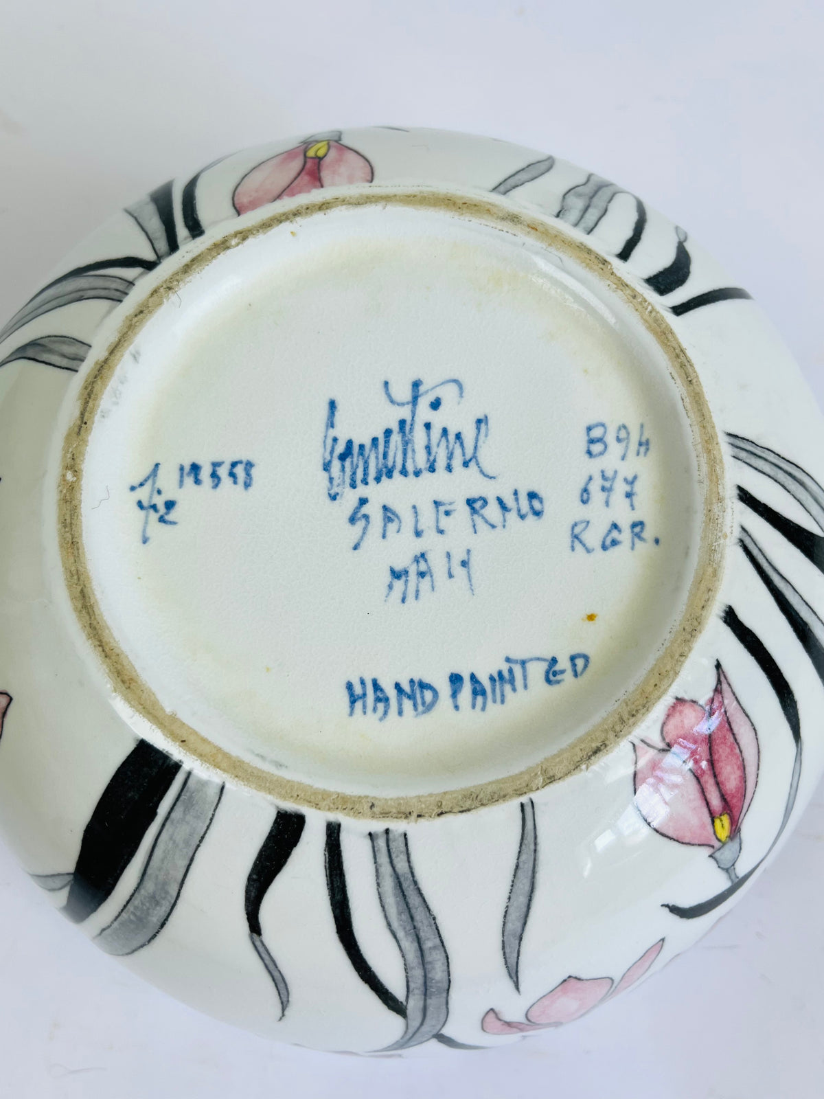 Vintage Italian Ceramic Bowl by Ernestine of Salerno