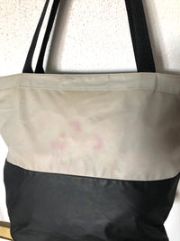 Vintage 1980s Clock Tote Bag - Grey, Black, Red