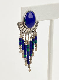 Sterling Azurite Malachite Earrings