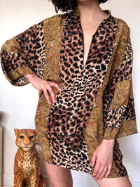 Vintage Animal Print House Dress