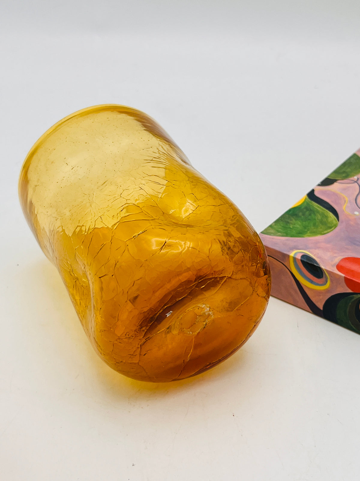 Vintage Amber Mouth-Blown Glasses