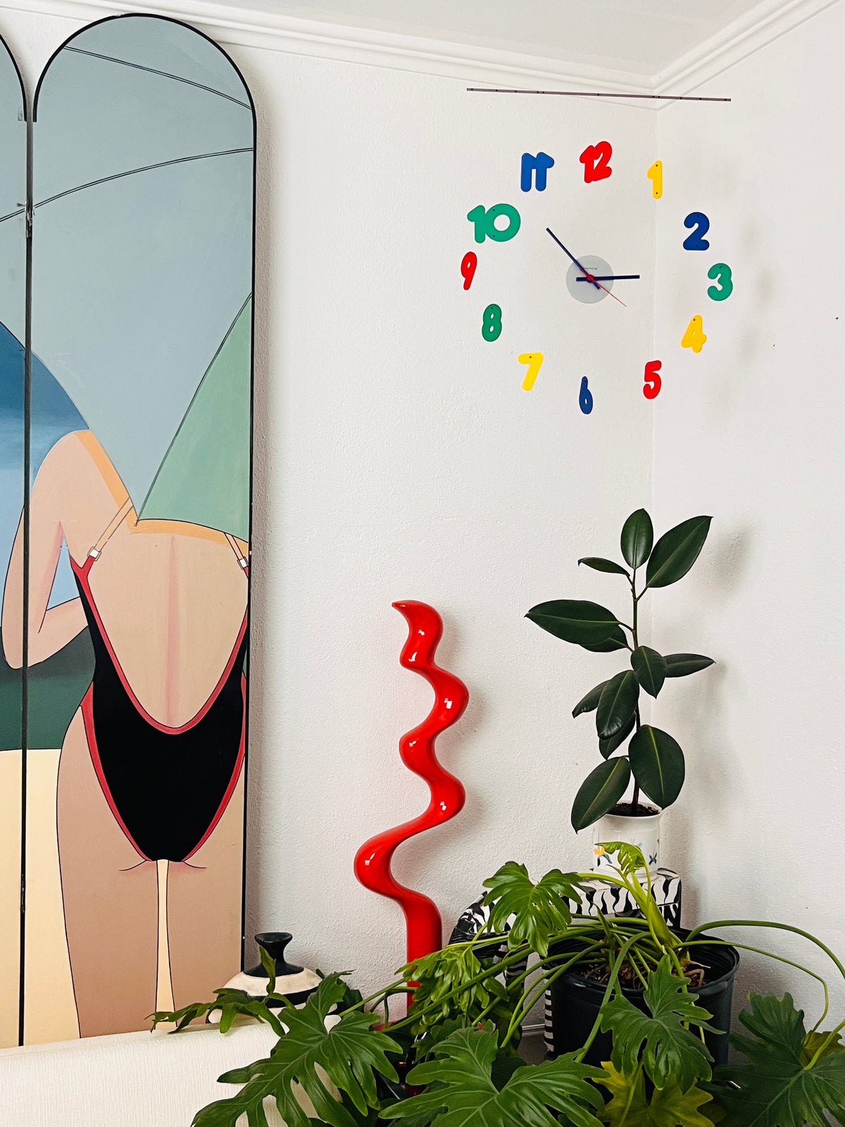 Rare Postmodern Floating Clock by Hermle