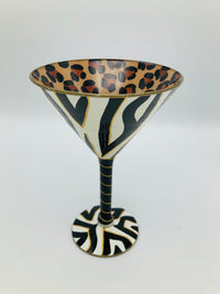 Hand-Painted Animal Print Glasses