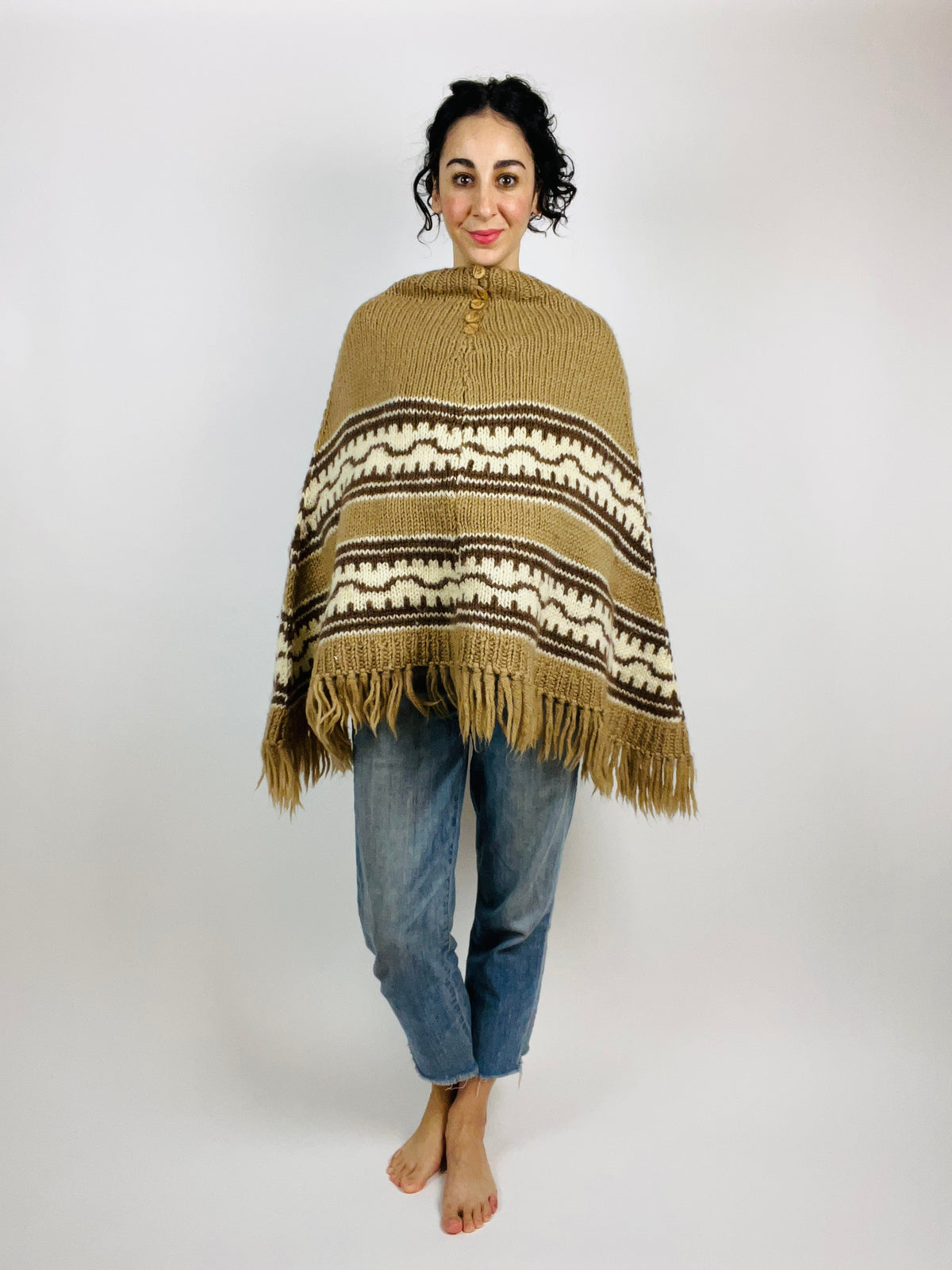 Vintage Italian Wool Poncho