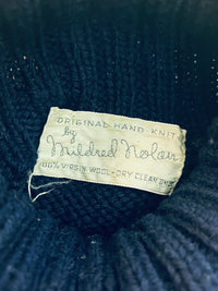 Vintage Hand-Knit Wool Sweater by Mildred Nolan