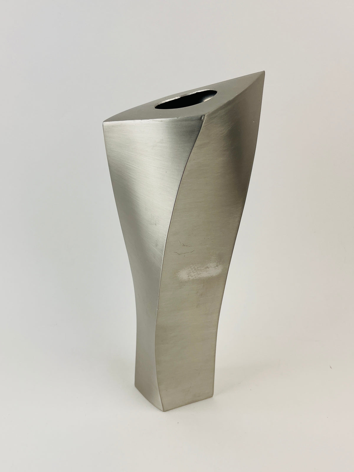 Postmodern Stainless Steel Twist Vase