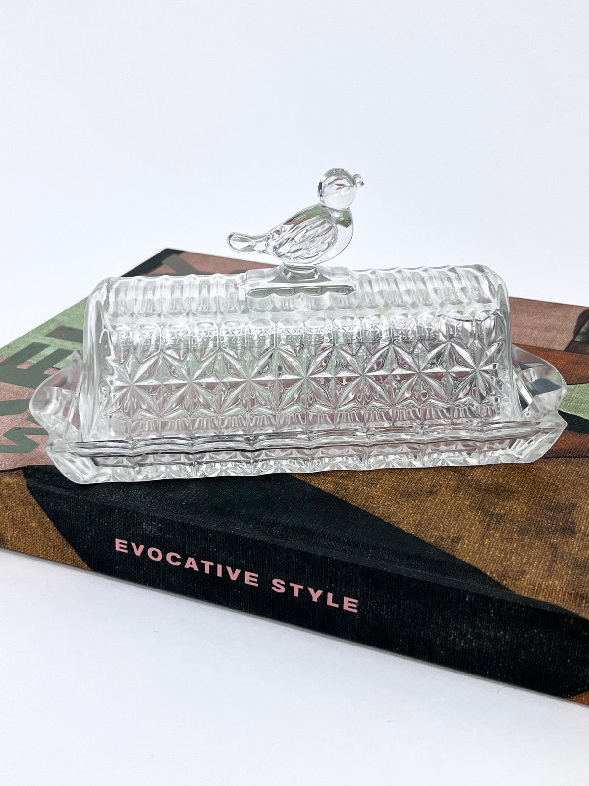Vintage Bird Butter Dish