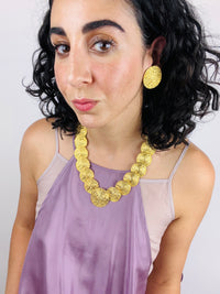 Vintage Spiral Disc Necklace