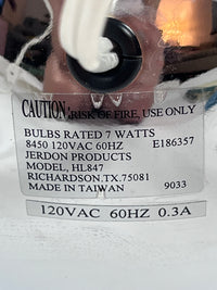 Robert Sonneman Lucite and Chrome Illuminated Adjustable Vanity Mirror