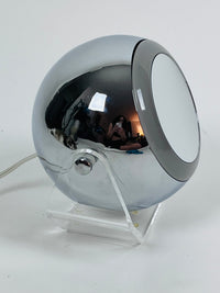 Robert Sonneman Lucite and Chrome Illuminated Adjustable Vanity Mirror