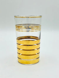 Vintage 22k Gold-Plated Striped Bar Set