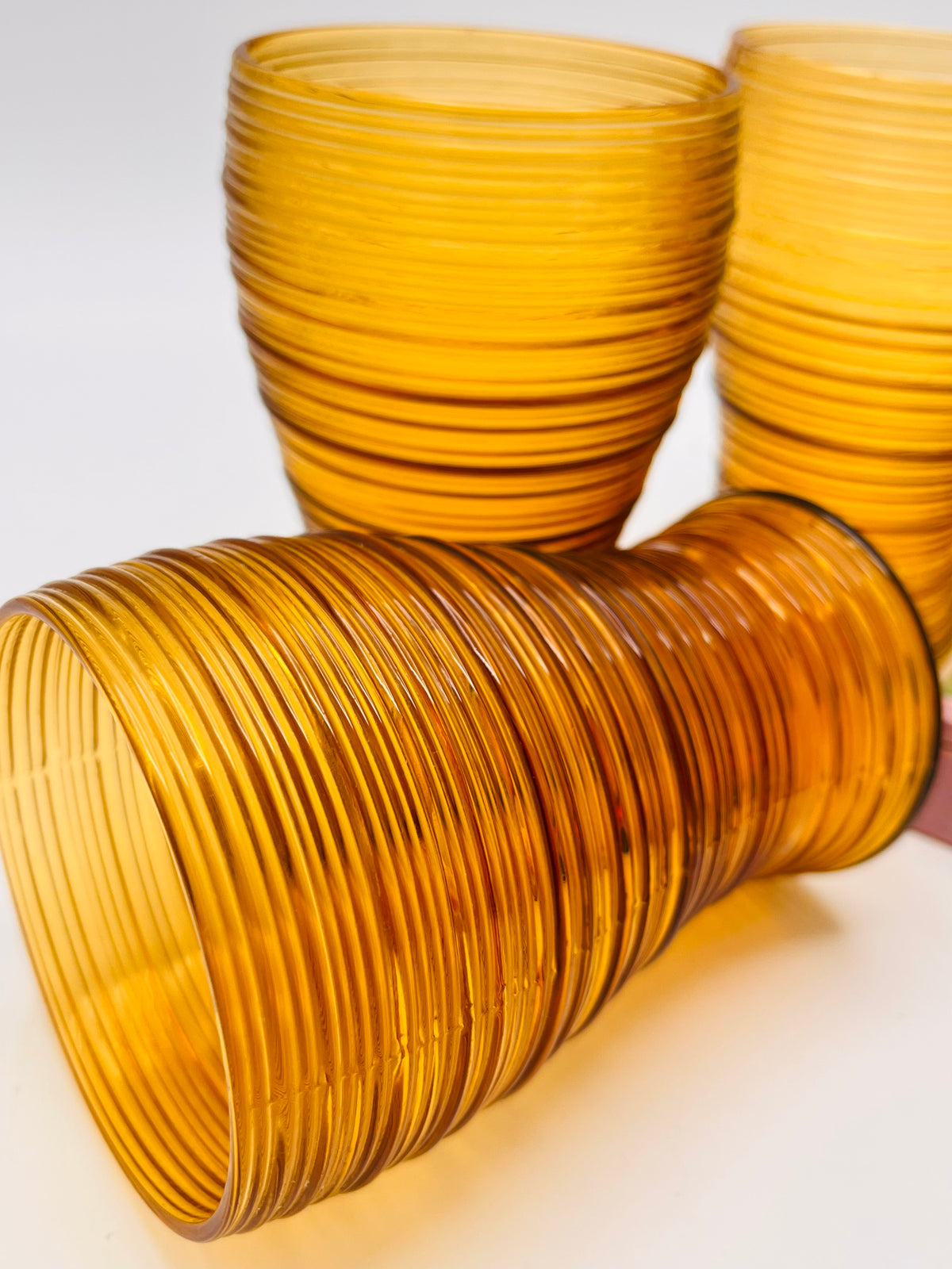 Vintage Amber Plissé Glasses