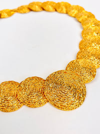 Vintage Spiral Disc Necklace