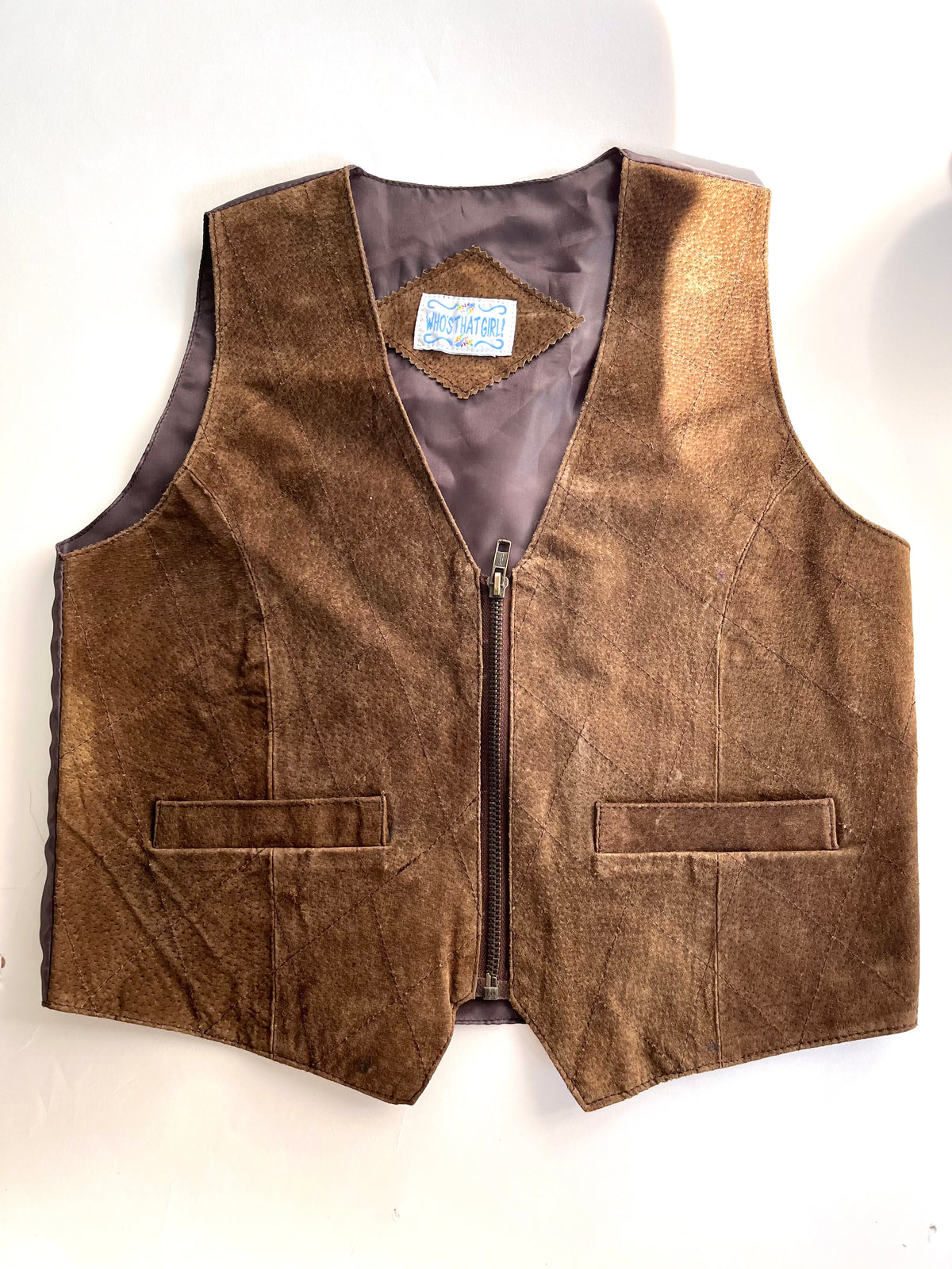 Vintage Brown Suede Vest