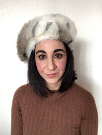 Vintage 1980s Faux Fur Hat